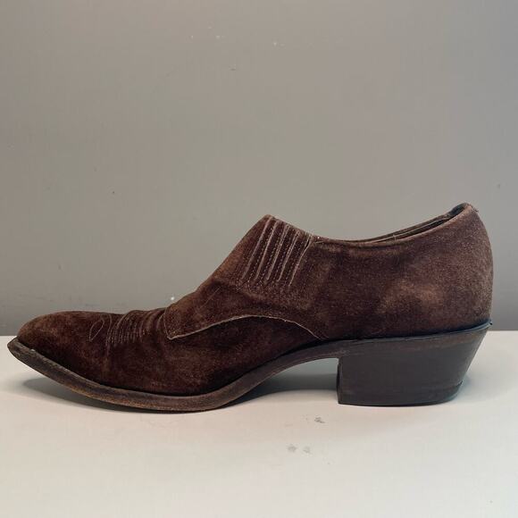 Nocona Vintage 90's Women's Brown Suede Ankle Boot Size 7C - Picture 5 of 10